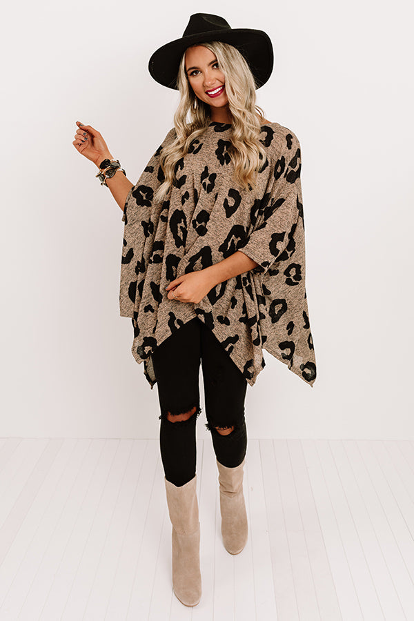 Premium Leopard Print Tunic - Chic Mocha Style