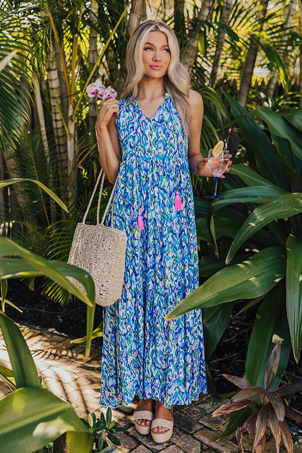 Ultimate Beach Retreat Maxi Dress in Vibrant Blue