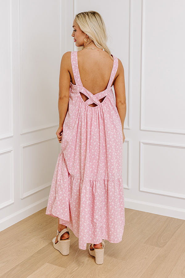 Premium Floral Maxi Dress - Ultimate Casual Elegance in Pink