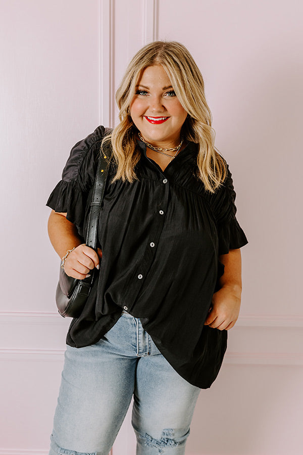 Ultimate Summer Breeze Shift Top - Black Curves