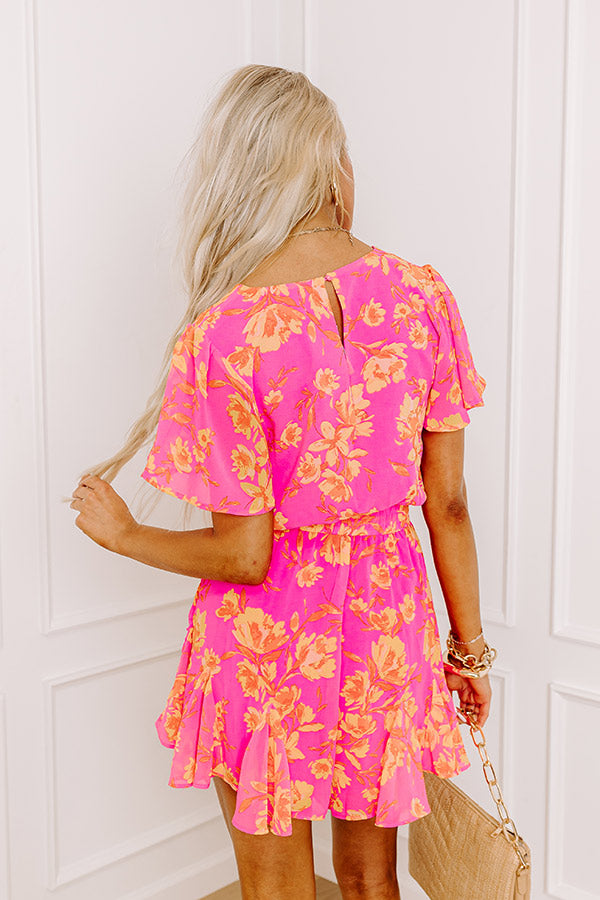 Ultimate Neon Pink Floral Romper - Sassy & Sweet