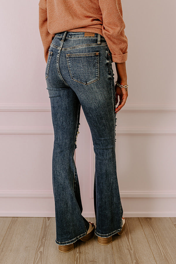 Judy Blue Premium Athena High Waist Distressed Flare Jeans