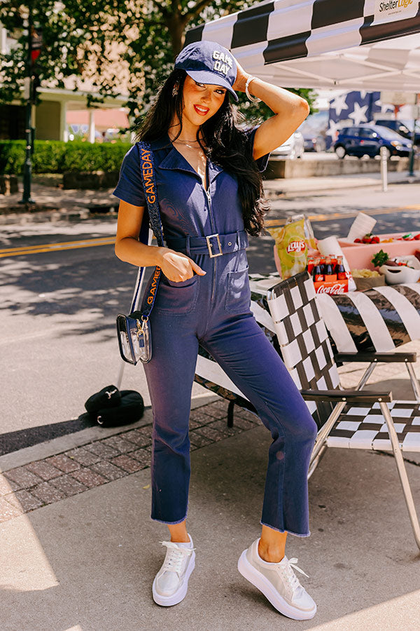 Premium Charisma Navy Denim Jumpsuit - Ultimate Style Upgrade