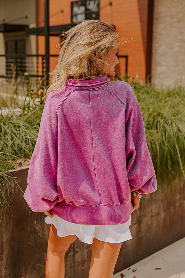 Premium Vintage Wash Sweatshirt - Orchid Bliss