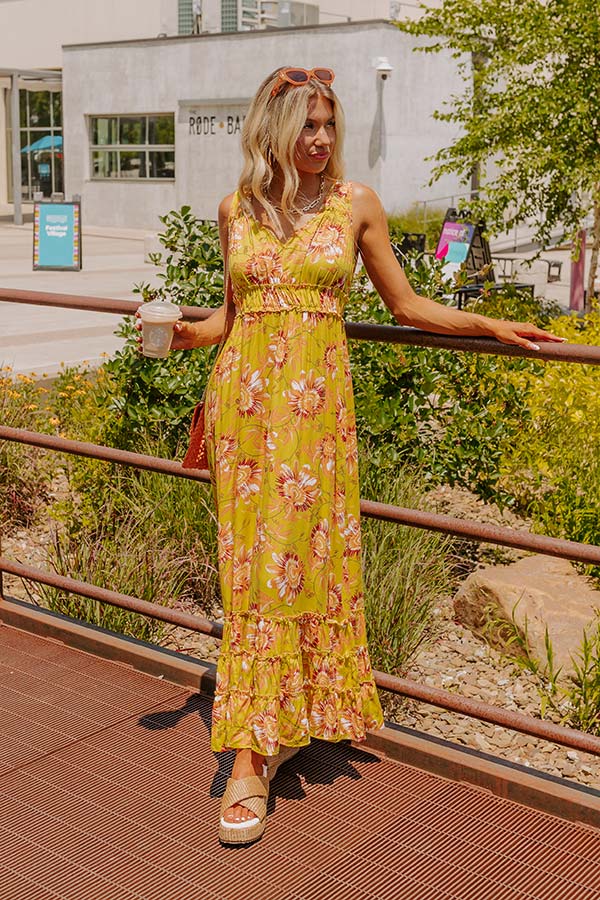 Premium Boho Chic Floral Maxi Dress