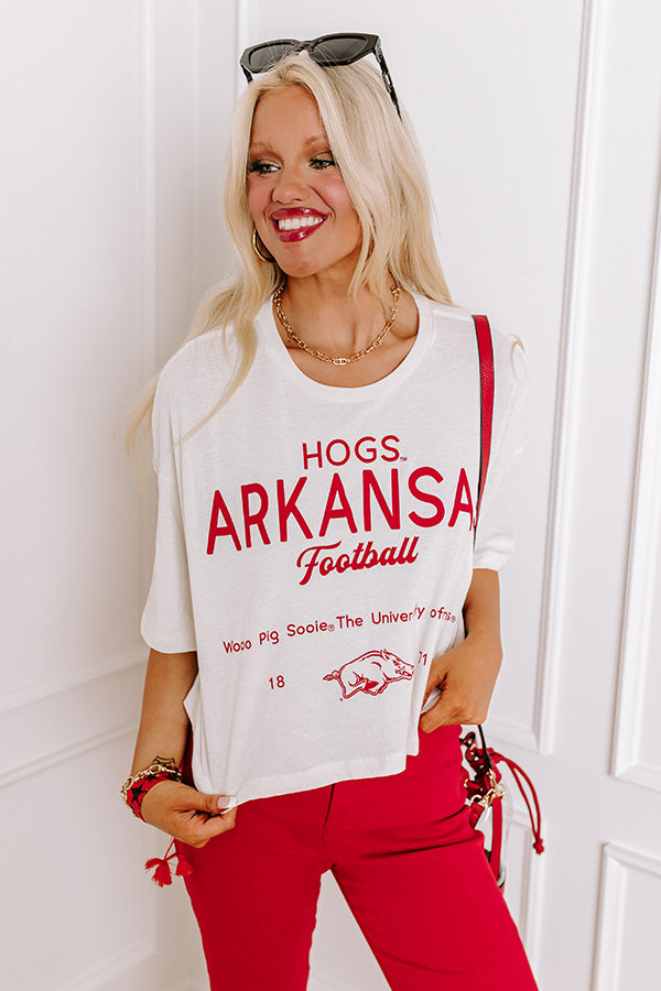 Premium Arkansas Razorbacks Graphic Crop Tee - Ultimate Game Day Style