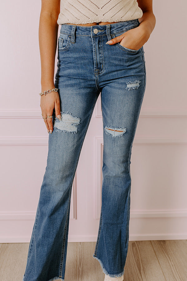 Ultimate Patisserie High Waist Distressed Flare Jeans