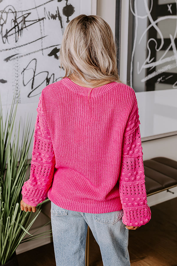 Ultimate Cityscape Charm Knit Sweater - Hot Pink