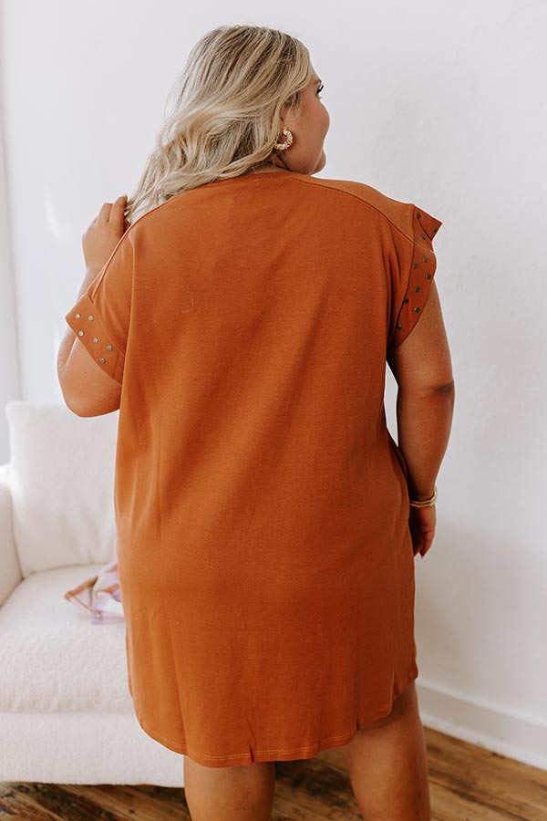 Premium Rust Chic Mini Dress - Effortless Style for Everyday