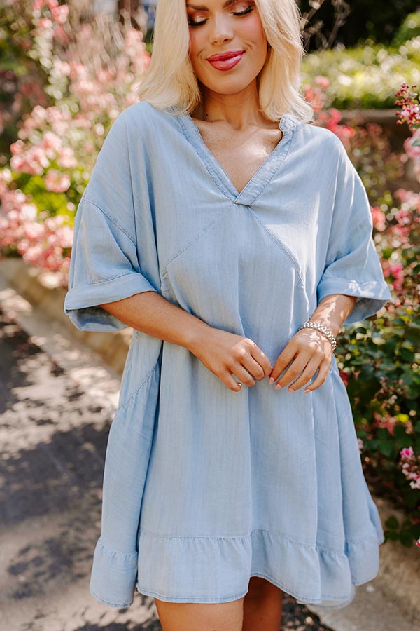 Premium Chambray Mini Dress - Ultimate Summer Style