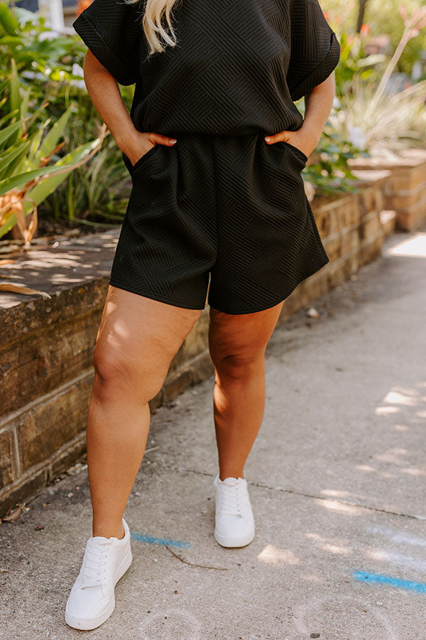 Premium High-Waist Black Curves Shorts for Effortless Style