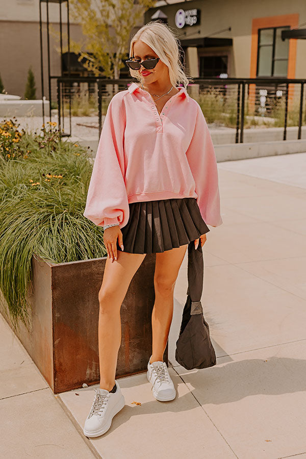 Ultimate Cozy Vintage Wash Sweatshirt - Soft Pink