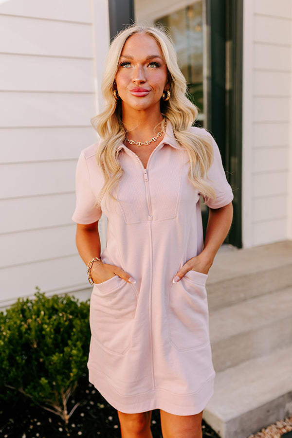 Premium Casual Chic Mini Dress in Blush - Ultimate Style Upgrade