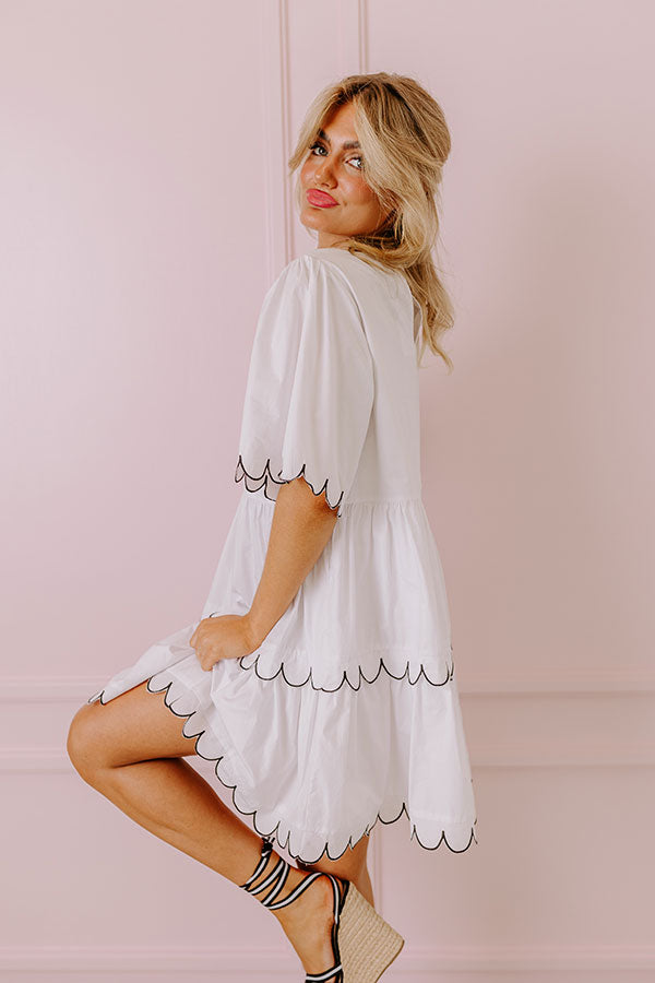 Premium State Of Grace Scalloped Mini Dress - Ultimate Summer Style