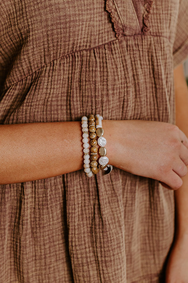 Premium Admit Your Feelings Bracelet Set - Natural Style