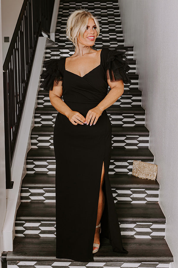 Premium Yes To Forever Maxi Dress - Black Curves | Ultimate Elegance