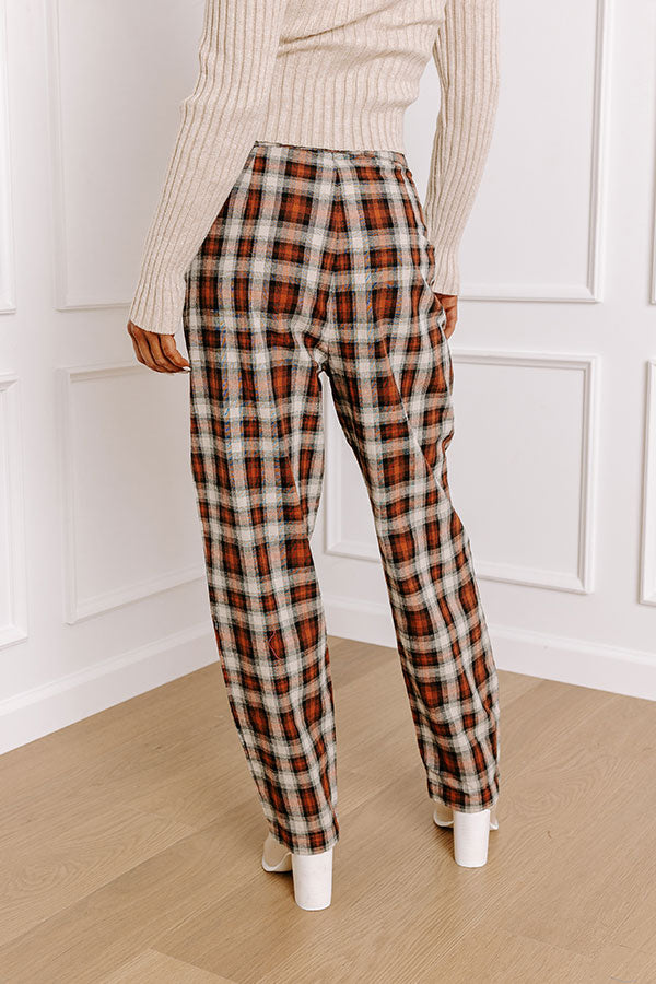 The Benton Premium High Waist Plaid Pants - Ultimate Fall Wardrobe Essential