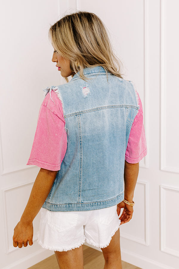 Ultimate Risen Violet Distressed Denim Vest – Edgy Wardrobe Essential