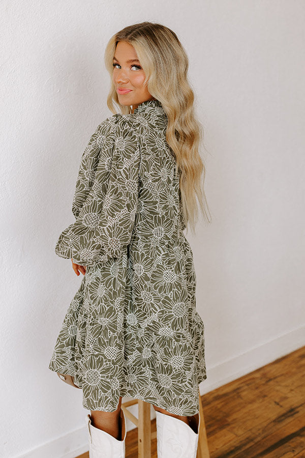 Premium Embroidered Floral Mini Dress - Ultimate Charm