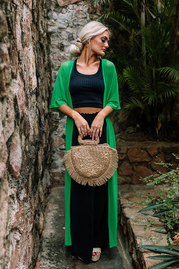 Premium Kelly Green Rooftop Pool Chiffon Overlay