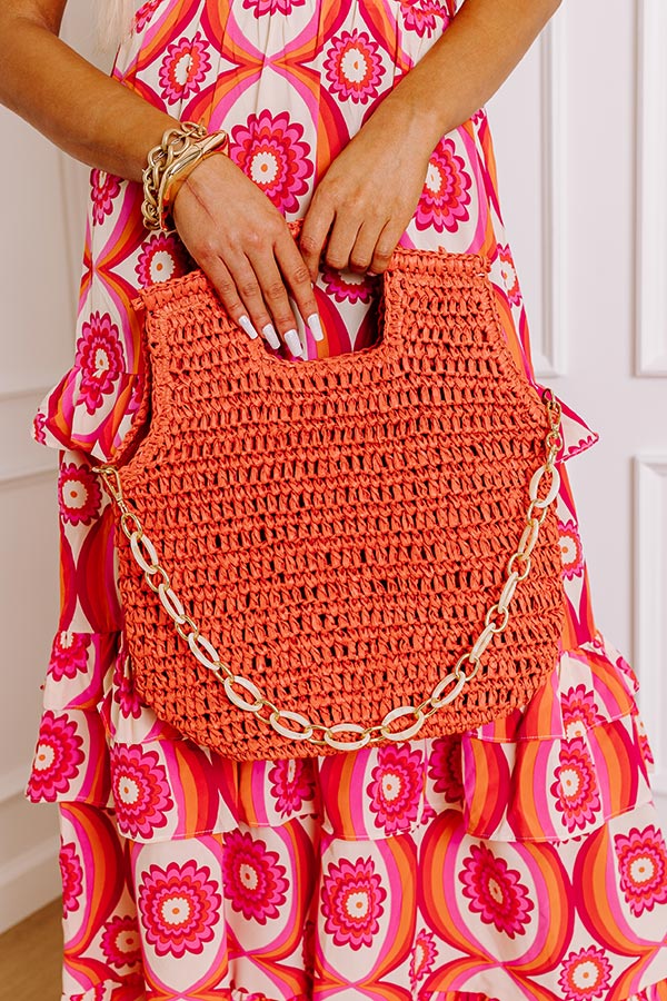 Premium Tangerine Woven Tote - Ultimate Style Upgrade