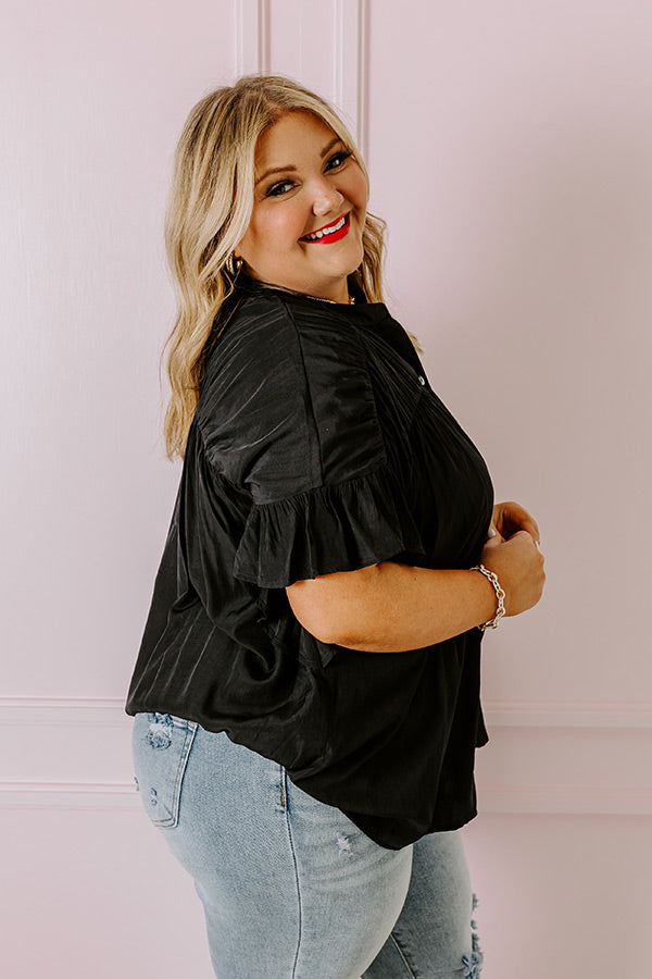 Ultimate Summer Breeze Shift Top - Black Curves