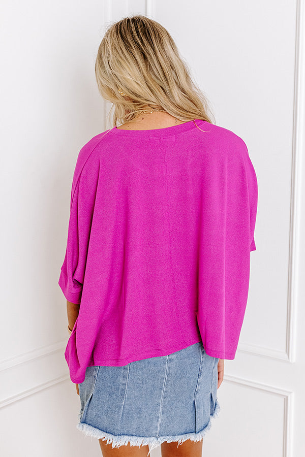 Ultimate One Way Ticket Shift Top - Berry Elegance