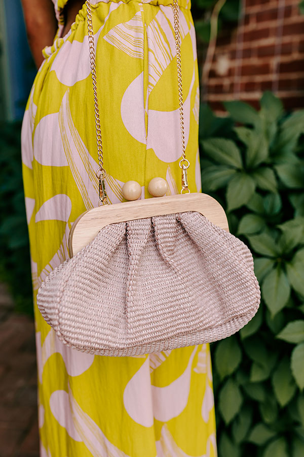 Premium Woven Raffia Purse - Dusty Purple | Ultimate Summer Style