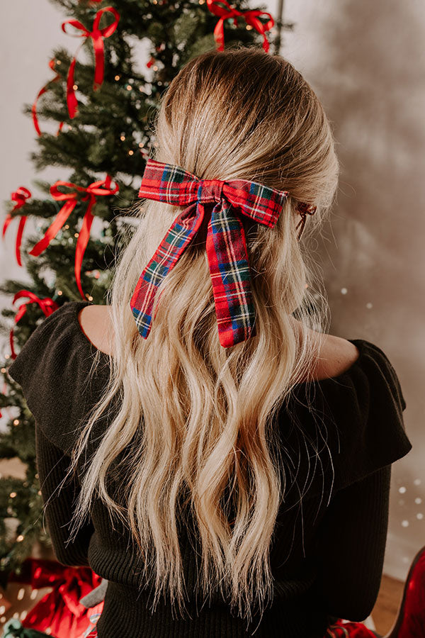 Premium Emily Plaid Bow Hair Clip - Ultimate Style Accessory