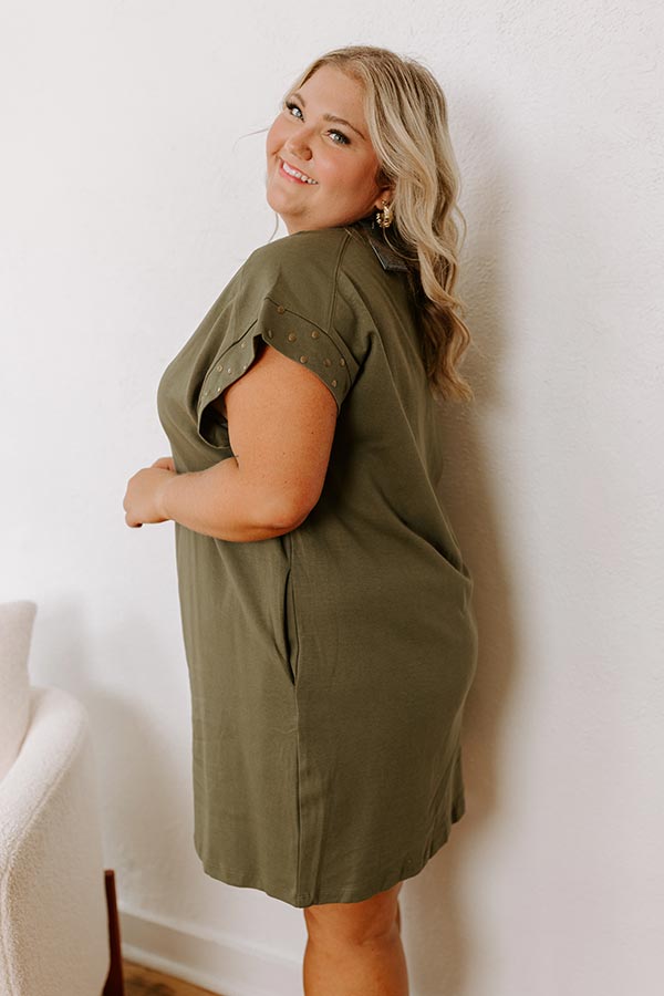 Ultimate Olive Curves Casual Mini Dress