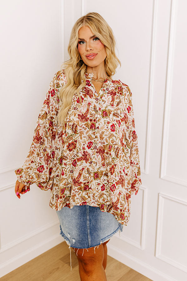 Ultimate Floral Elegance Chiffon Top