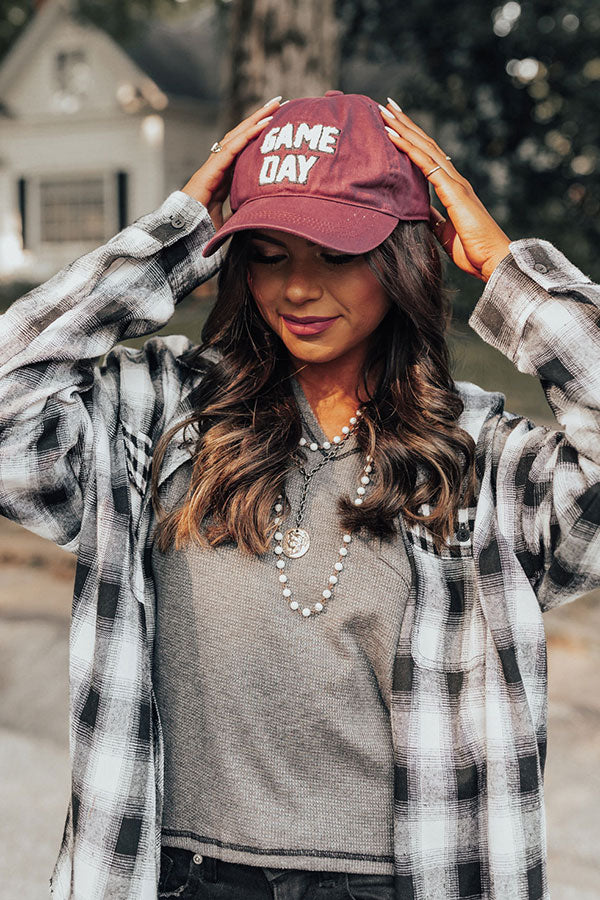 Premium Game Day Maroon Baseball Cap