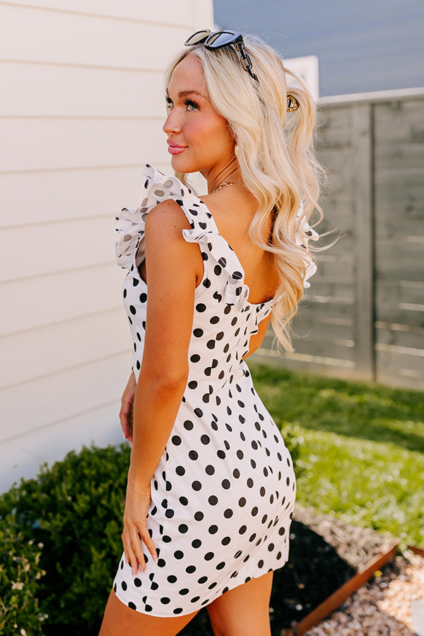 Ultimate Ruffle Polka Dot Mini Dress