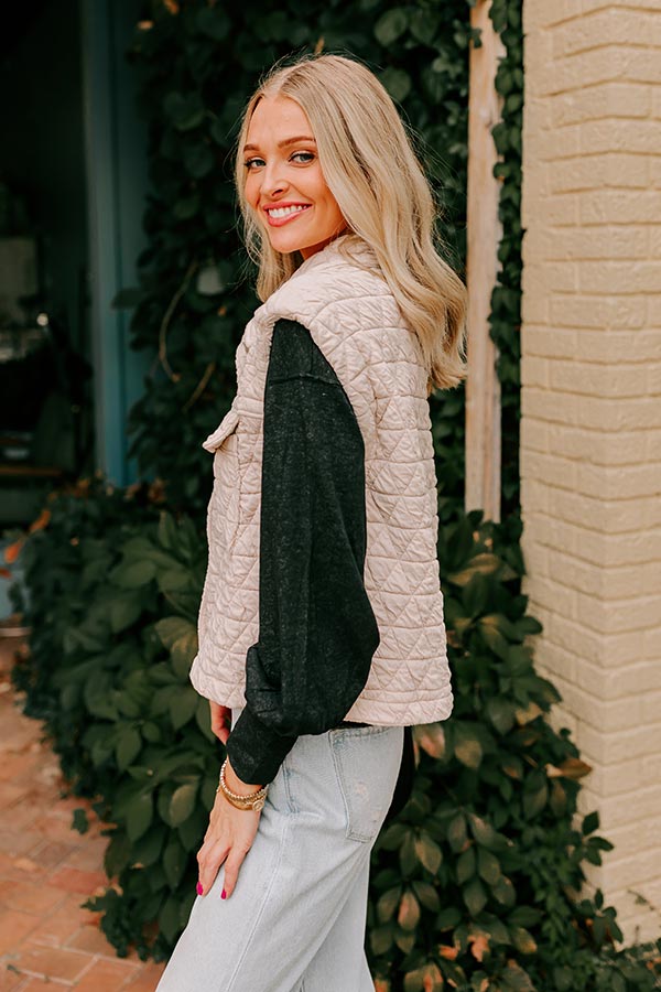 Premium Cedar Creek Quilted Vest - Cream