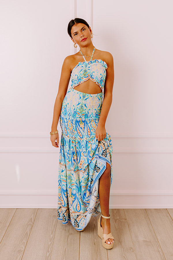 Premium Aruba Getaway Smocked Maxi Dress - Ultimate Summer Style