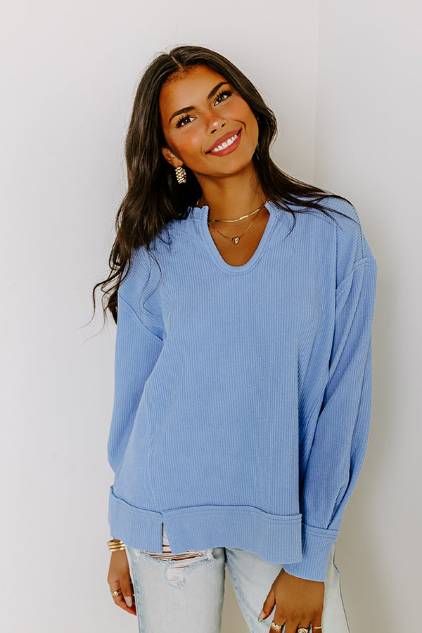 Premium Sky Blue Boardwalk Babe Shift Top