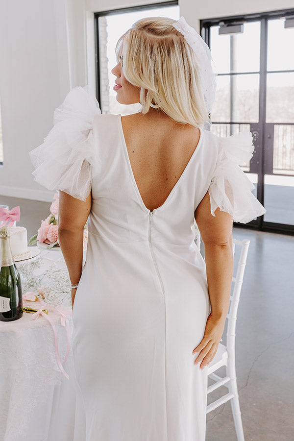 Yes To Forever Premium Maxi Dress - White Curves Collection